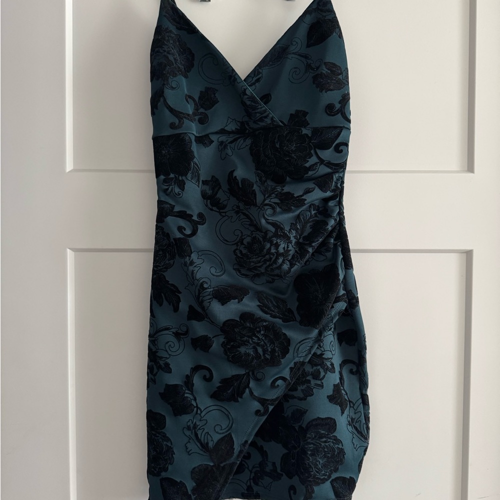 Elegant Black Floral Dress